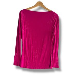 Worthington Preppy Pink Boat Neck Long-Sleeve Top